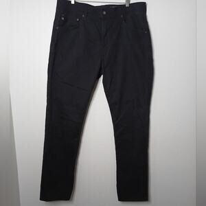 Ag Adriano Goldschmeid Slim Straight Black Straight-Leg Pants 35x33